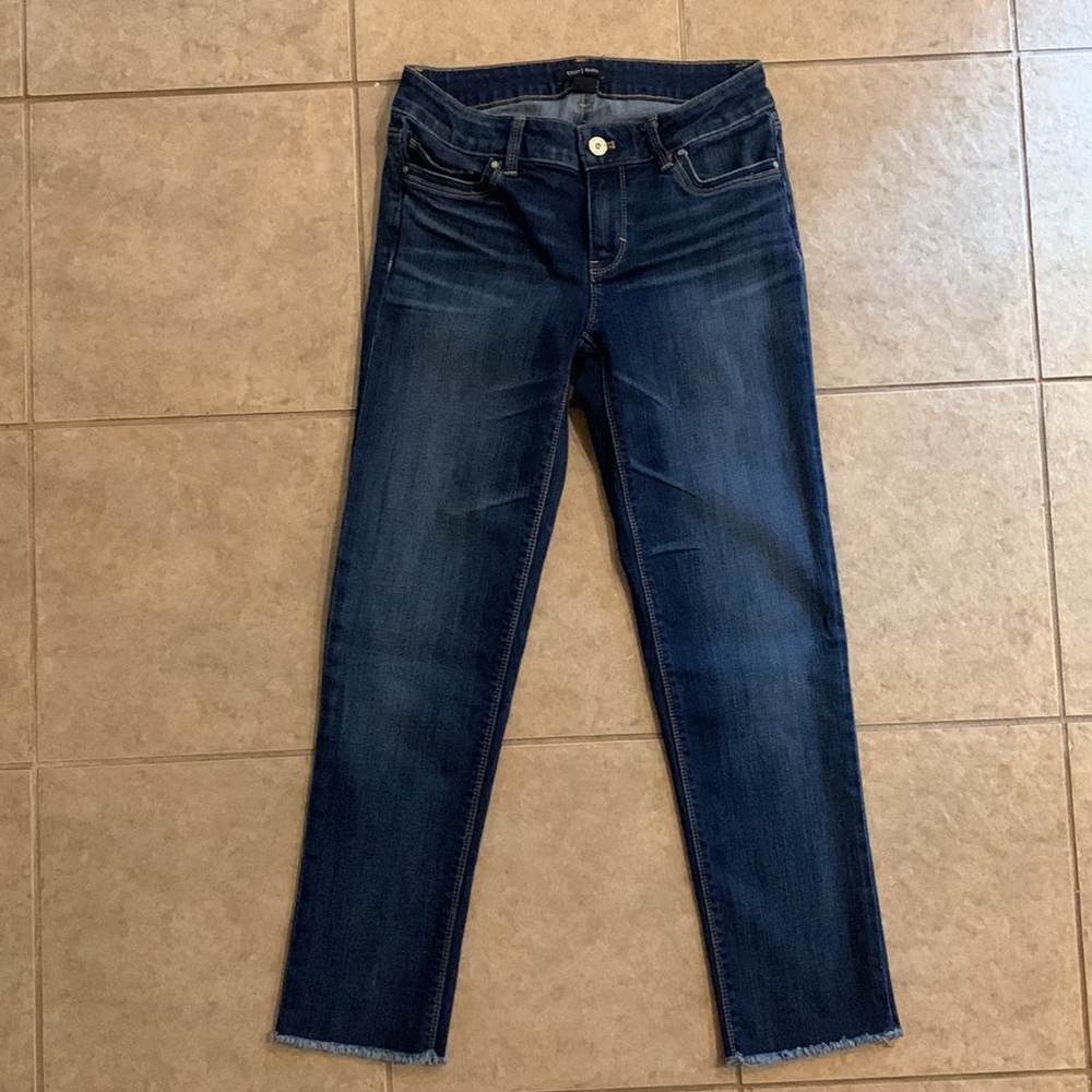 WHBM Distressed Ankle Jeans